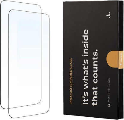 Snakehive Tempered Glass Screen Protector for iPhone 13 | Premium Mobile Phone Screen Protectors | Impact-Protection Anti-Shatter Anti-Scratch Easy Bubble Free Installation - Pack of 2