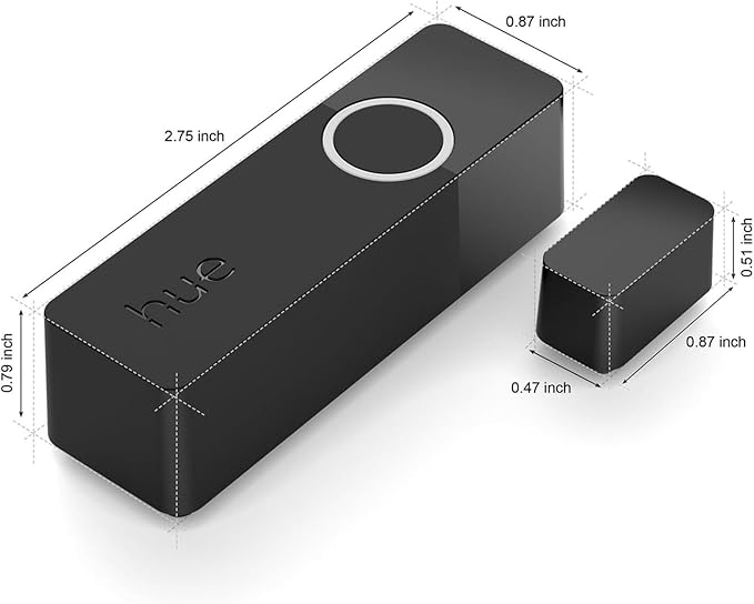 Philips Hue Secure Smart Contact Sensor, Black - 2 Pack - Made for Indoor Doors and Windows - Requires Hue Bridge - Works with The Hue App