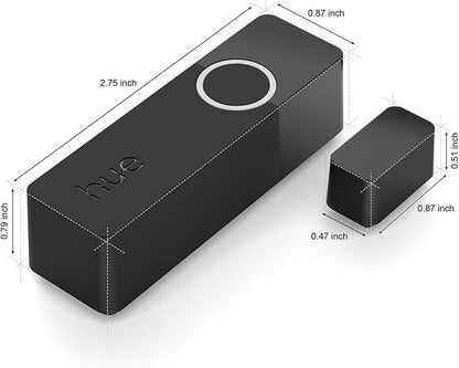 Philips Hue Secure Smart Contact Sensor, Black - 1 Pack, Door Sensor Made for Indoor Doors and Windows, Door Alarm Requires Hue Bridge, Works with The Hue App