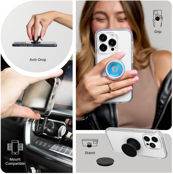 PopSockets Phone Grip with Expanding Kickstand, Adhesive Grip - Kiss Me Pink