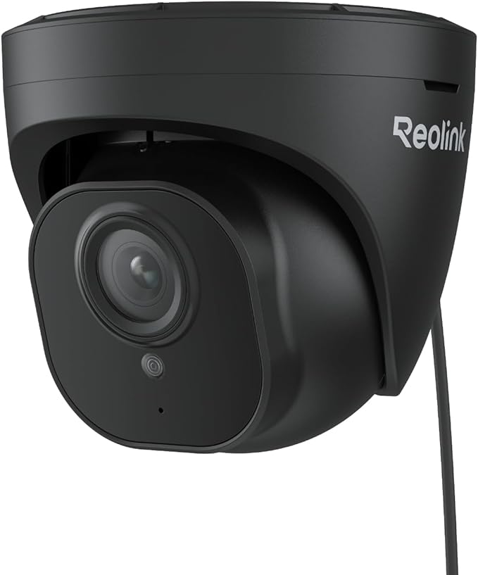 REOLINK 4K Security Camera Outdoor System, IP PoE Dome Surveillance Camera with Human/Vehicle Detection, 100Ft 8MP IR Night Vision, Work with Smart Home, Up to 256GB SD Card, RLC-820A (Black)