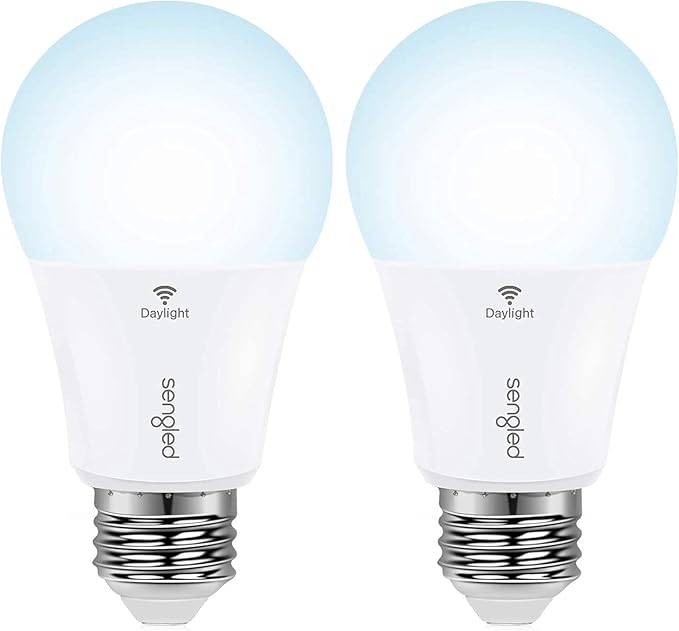 Sengled Smart Light Bulbs, WiFi Light Bulbs No Hub Required, Smart Bulbs That is Compatible with Google Home, Smart LED Light A19 Daylight (5000K), 800LM 60W Equivalent, 2 Pack"