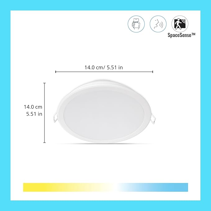 WiZ Tunable White 6-Inch Smart Downlight - Pack of 6-2700K-5000K - 750 Lumen - Indoor - Connects to Wi-Fi - Control via Voice/App - Matter Compatible