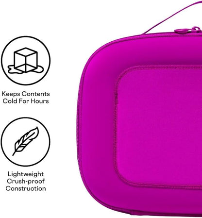 Corkcicle Lunchpod Insulated Lunch Bag - Crush-Proof Design - Food Safe Interior - Exterior & Interior Pockets - 11” x 8.75” x 4” - Summer Gift - Keeps Food Cold - Berry Punch Neoprene