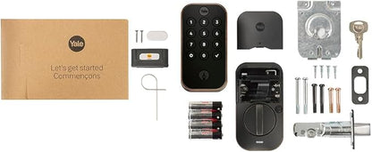 Yale Assure Lock 2 with Wi-Fi – Oil Rubbed Bronze Smart Lock for Front Door with Keypad, App Control, Backup Key, and Deadbolt – Secure Keyless Entry Door Lock, YRD410-WF1-0BP