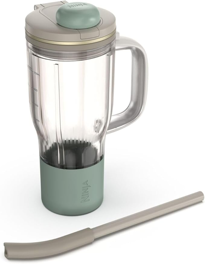 Ninja BlendBOSS | Personal Smoothie Tumbler | 26oz Travel Tumbler w/Leakproof Lid, Detachable Straw & Integrated Chug Spout | Dishwasher Safe & BPA Free | Stone Mint | XSKDB326SLST | 2025 Release
