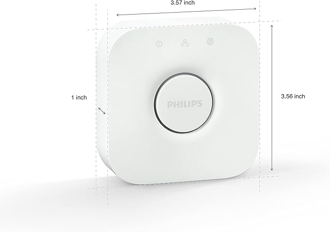 Philips Hue Bridge,Unlock The Full Potential of Hue Bridge System,Multi-Room and Out-of-Home Control,Create Automations and Zones,Smart Lighting Hub,Works with Voice-and Matter-Compatible,(Pack of 2)