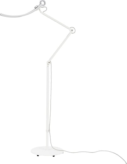 BenQ e-Reading Floor Lamp - Ultrawide and Bright Lighting, Dimmable with 13 Color Modes, Adjustable Arm, Auto-dimming, Eye-Caring Lamp for Home Office, Reading, Study, Craft, Matte Silver