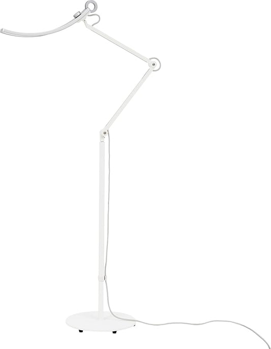 BenQ e-Reading Floor Lamp - Ultrawide and Bright Lighting, Dimmable with 13 Color Modes, Adjustable Arm, Auto-dimming, Eye-Caring Lamp for Home Office, Reading, Study, Craft, Matte Silver