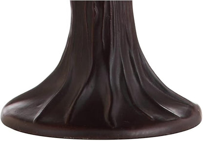 JONATHAN Y 12" Bronze Hummingbird Tiffany-Style LED Table Lamp, Handcrafted Multicolored Stained Glass Bell Shade, Traditional Bedside Accent Lamp, LED Bulb Included JYL8014A