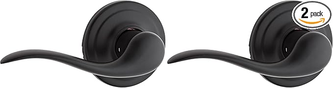 Kwikset 97880-861 Tustin Left-Handed Half-Dummy Lever, Iron Black (Pack of 2)