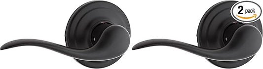 Kwikset 97880-861 Tustin Left-Handed Half-Dummy Lever, Iron Black (Pack of 2)