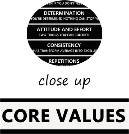 Inspirational Wall Art Office Wall Decor Motivational Positive Quotes Painting Picture Framed Inspirational Core Values Poster Painting Prints Artwork Home Living Room Classroom Decor[12" W X 18" H]