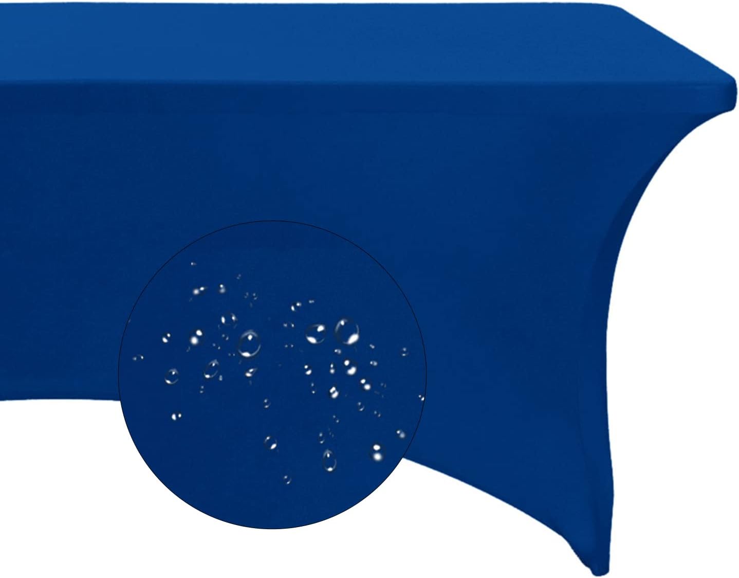 Spandex 4ft Waterproof Table Cover for Party,Wedding, Banquet, and Events(Classicbule)