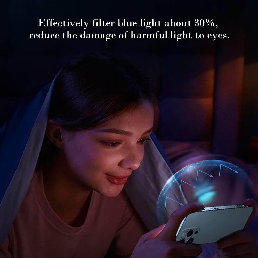 PERFECTSIGHT Anti Blue Light Screen Protector Compatible with iPhone 14 Pro Max 6.7 inch 2022, Eye Protection Blue Light Blocker, HD Clear Anti Fingerprint Anti Eye Fatigue 6X Stronger Tempered Glass