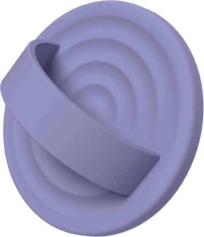 Magnetic Phone Ring Grip Holder, Silicone Finger Loop Grip, Compatible with MasSafe, Back of Phone for iPhone Pro Max/Plus/16/15/15/14/13/12 Series, Lavender