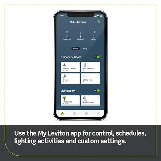 Leviton No-Neutral Decora Smart Dimmer Switch, Requires MLWSB Wi-Fi Bridge to Work with My Leviton, Alexa, Google Assistant, Apple Home/Siri & Wired or Wire-Free 3-Way, DN6HD-1RW, White
