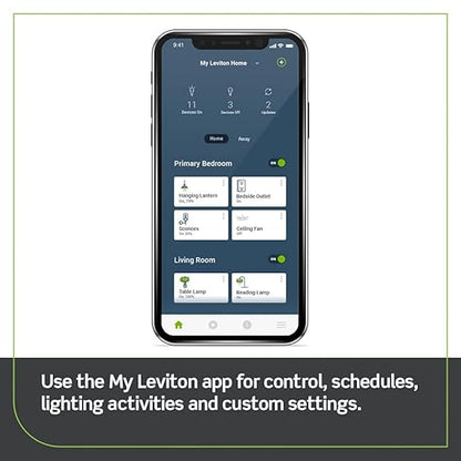 Leviton No-Neutral Decora Smart Dimmer Switch, Requires MLWSB Wi-Fi Bridge to Work with My Leviton, Alexa, Google Assistant, Apple Home/Siri & Wired or Wire-Free 3-Way, DN6HD-1RW, White