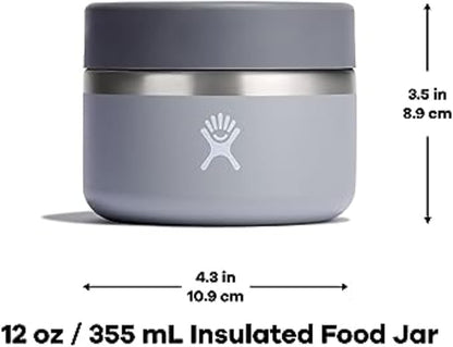 Hydro Flask Food Jar – Insulated Stainless Steel, Snack Travel Container for Hot Food, Lunch, & Soup 12 Oz Black