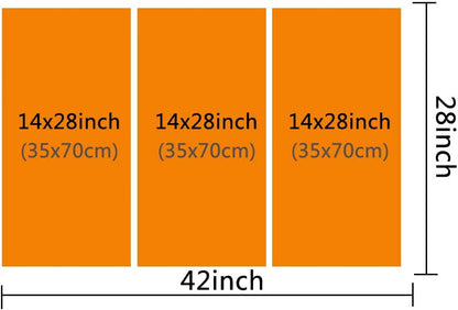 TUMOVO Classic Car Canvas Wall Art Framed White Ferrari Boys Fast Car Cool Sports Poster 3 Pieces 3D Diamond Print Painting with Frame and Stretched Ready to Hang - 28 x 14inch x 3 Panels