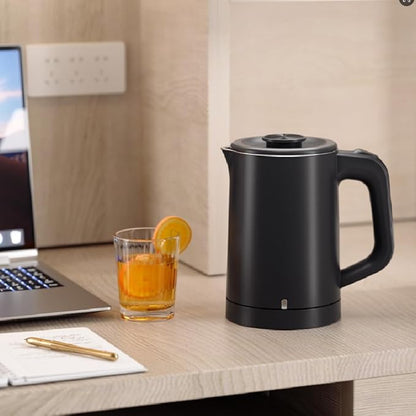 0.6L Small Travel Electric Tea Kettle 304 Stainless Steel, 600W Mini Hot Water Boiler Heater, Portable Electric Coffee Kettle with Auto Shut-Off & Boil Dry Protection