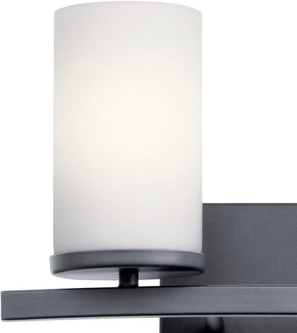 Kichler Crosby 15" 2 Light Vanity Light Satin Etched Cased Opal Brushed Nickel