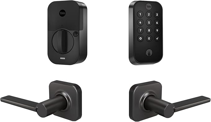 Yale Assure Lock 2 Keypad with Bluetooth and Valdosta Lever in Black Suede