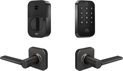Yale Assure Lock 2 Keypad with Bluetooth and Valdosta Lever in Black Suede