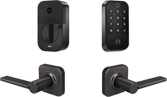 Yale Assure Lock 2 Keypad with Bluetooth and Valdosta Lever in Black Suede