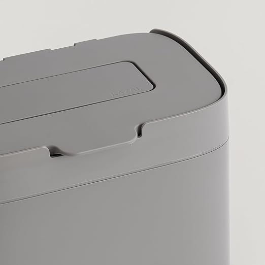 KAZAI. Compost Bin Kitchen 'Elin' | 1.2 GAL / 4.5L Countertop Compost Bin with Lid & Carbon Filter | Odor-Free, Dishwasher Safe, with Inner Bucket | Small Indoor Kitchen Composter | Stone-Gray
