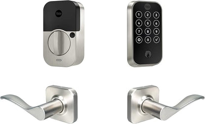 Yale Assure Lock 2 Touchscreen with Wi-Fi and Norwood Lever in Satin Nickel