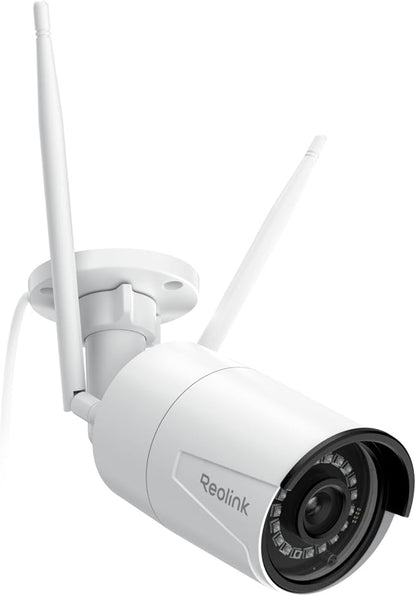 REOLINK Plug-in Outdoor WiFi Security Camera, 5MP HD Dual Band Wired Wi-Fi Camera for Home Security-2.4/5 Ghz, Smart Detection, Motion Detection, Night Vision, IP67 Waterproof, RLC-510WA