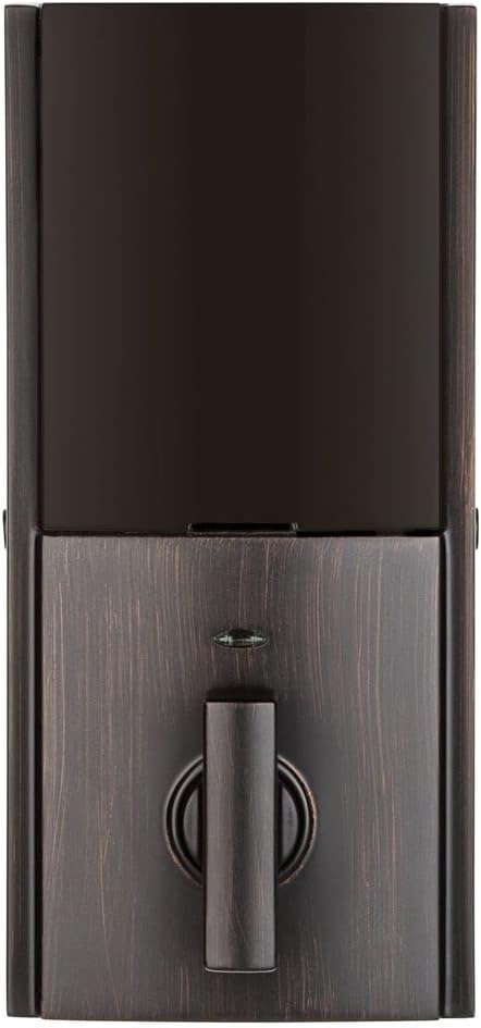 Kwikset 916 Keyless Entry Touchscreen SmartCode Electronic Deadbolt Smart Lock Featuring SmartKey Security and ZigBee 3.0 Technology in Contemporary Venetian Bronze, Zigbee Hub Sold Separately