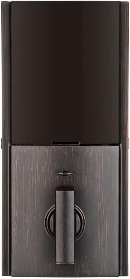 Kwikset 916 Keyless Entry Touchscreen SmartCode Electronic Deadbolt Smart Lock Featuring SmartKey Security and ZigBee 3.0 Technology in Contemporary Venetian Bronze, Zigbee Hub Sold Separately