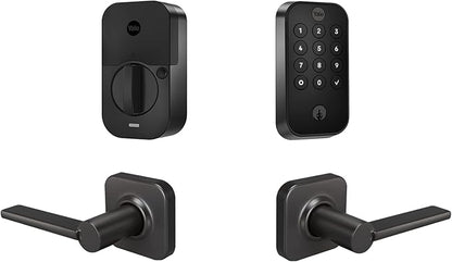 Yale Assure Lock 2 Keypad with Bluetooth and Valdosta Lever in Black Suede (Pack of 3)