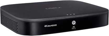 Lorex D841A82B Series 8 Channel 4K HD 2TB Analog HD Security System DVR with Advanced Motion Detection Technology and Smart Home Voice Control, Black