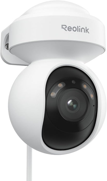 REOLINK 4K PoE Security Outdoor IP Camera with 355° Pan & 50° Tilt, Color Night Vision for Home Surveillance, Auto Tracking, Smart Detection, Two-Way Talk, 24/7 Recording, E1 Outdoor SE PoE