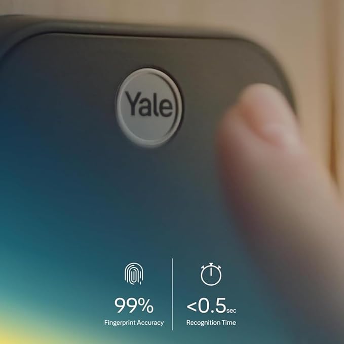 Yale Assure Lock 2 Touch Deadbolt, Satin Nickel Keyed Smart Entry Door Lock with Wi-Fi Connected Touchscreen Keypad and Fingerprint Scanner for Vacation Rental Hosts, YRD420-F-CB1-619