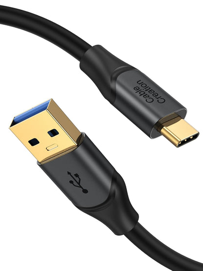 CableCreation 2-Pack USB C to USB A Cable 5FT,USB 3.1 USB 3.2 Gen2 10Gbps USB C Data Cable, Android Auto 3A for External SSD MacBook Pro iPad, Galaxy S24/S23, iPhone 16, 1.5m