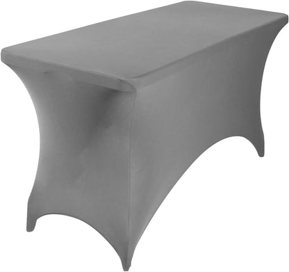 2Pack Spandex Waterproof Table Covers 4ft，Spandex 4ft Waterproof Table Cover for Party,Wedding, Banquet, and Events(Gary)