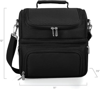 PICNIC TIME NCAA Nebraska Cornhuskers Pranzo Lunch Bag - Insulated Lunch Box with Picnic Set - Lunch Cooler Bag