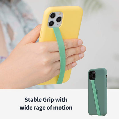 Sinjimoru Stretchable Silicone Phone Strap, Flexible and Elastic Grip Holder for iPhone & Android, Secure Phone Loops Finger Grip with Wireless Charging Support Sinji Loop Navy