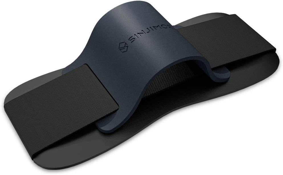 Sinjimoru Phone Grip with Silicone Band – Comfortable One-Hand Holder & Kickstand for Smartphones, Tablets, and eReaders for iPhone, Android, and Kindle Sinji Grip Silicone Midnight Blue