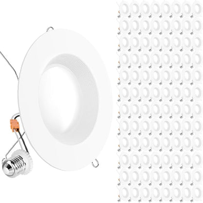 Sunco 96 Pack 6 Inch LED Recessed Light, Retrofit Downlight Can Lights for Ceiling, Baffle Trim, 1050 LM, 13W (75W Equivalent), 3000K Warm White, Dimmable, Damp Rated UL.