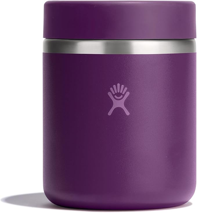 Hydro Flask Food Jar – Insulated Stainless Steel, Snack Travel Container for Hot Food & Soup 28 Oz Beachplum Purple