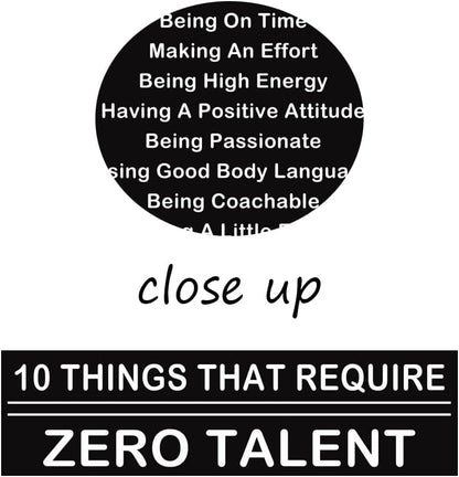 Inspirational Canvas Prints Wall Art Office Decor Ten Things That Require Zero Talent Motivational Poster Paintings Canvas Print Pictures Framed Artwork Modern Living Room Home Decor[18''Wx 24''H]