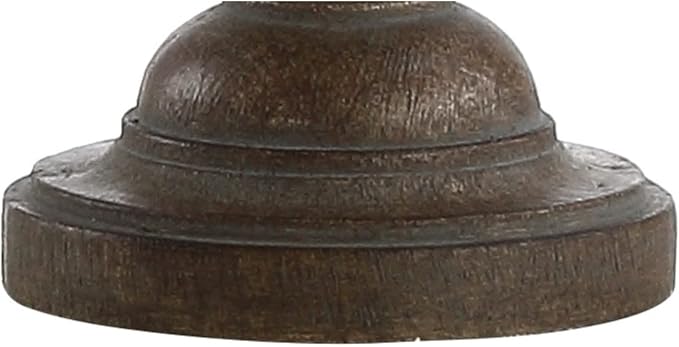 JONATHAN Y 28.5" Brown Faux Wood Resin Table Lamp, Traditional Balustrade Nightstand Lamp for Living Room Bedroom, Gray Linen Drum Shade, UL Listed, LED Bulb Included JYL3041A