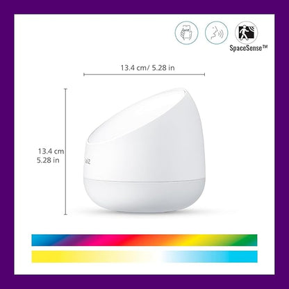 WiZ Connected Squire Smart Table Lamp, LED Color Changing Lights, Portable Table Light Connects to Wi-Fi, Control w/Voice or App, Works with Google, Alexa & Siri Shortcut
