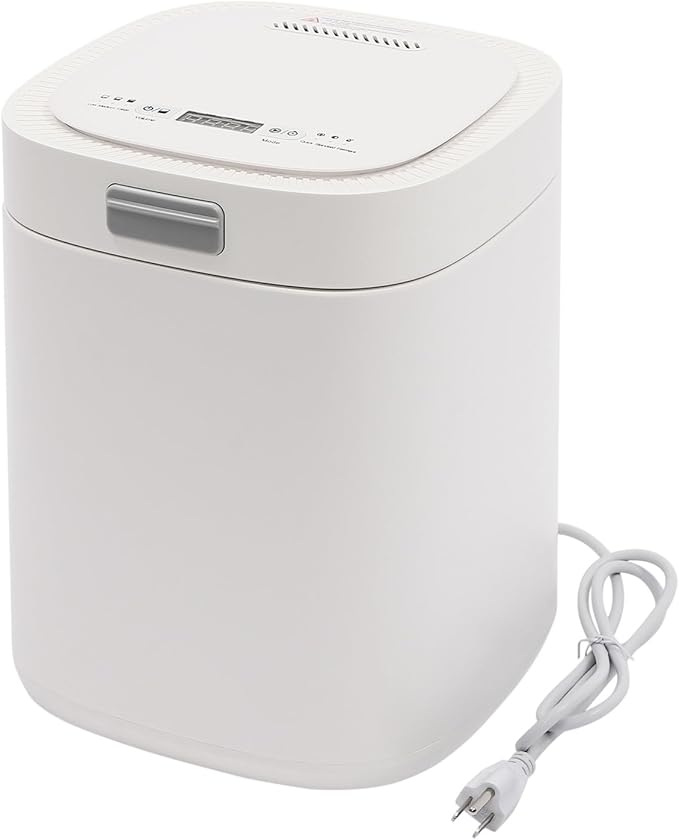 Electric Composter for Kitchen,Smart Compost Bin Indoor/Outdoor,2.5L Large Capacity Odorless Composter Kitchen Countertop,Auto-Cleaning Home Compost Machine (White)
