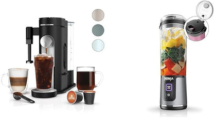 Ninja Pod & Grounds Specialty Single-Serve Coffee Maker bundled with the Blast Portable Blender, Cordless, 18oz. Vessel, Personal Blender for Shakes & Smoothies, Leakproof-Lid & Sip Spout (Renewed)